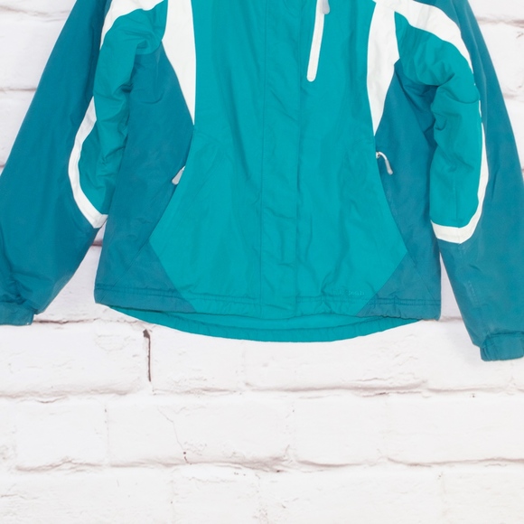 LL Bean Winter Jacket Coat Size S Teal Blue Parka - Picture 3 of 8